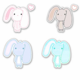 pegatinas Bunny Vinyl de 4 juegos