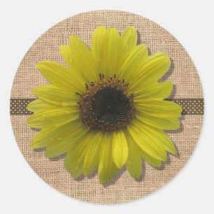Pegatinas - Burlap y Sunflower
