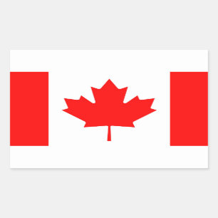 Pegatinas canadienses de la etiqueta de la bandera