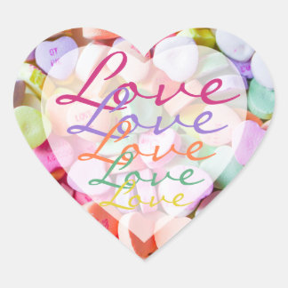 Pegatinas - Candy Hearts Rainbow Love