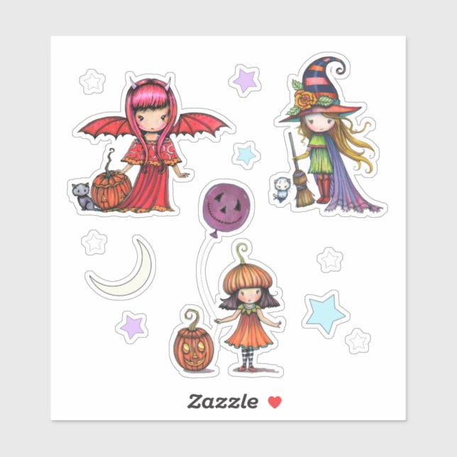 Pegatinas caprichosas de Halloween Molly Harrison (Hoja)