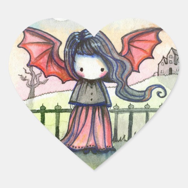 Pegatinas caprichosas de vampiro dulce (Anverso)