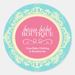 Pegatinas caprichosos del boutique del bebé