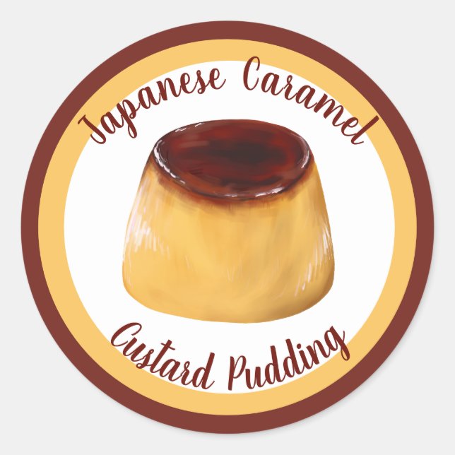 Pegatinas Caramel Custard Pudding (Anverso)