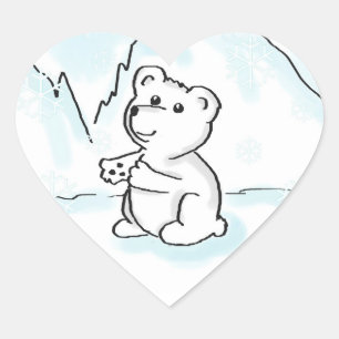 Pegatinas cardíacos con depuración del oso polar b