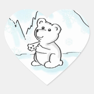 Pegatinas cardíacos con depuración del oso polar b