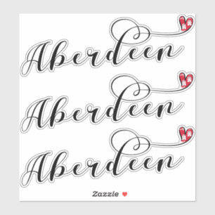 Pegatinas cardíacos de la Bandera Aberdeen, Aberdo