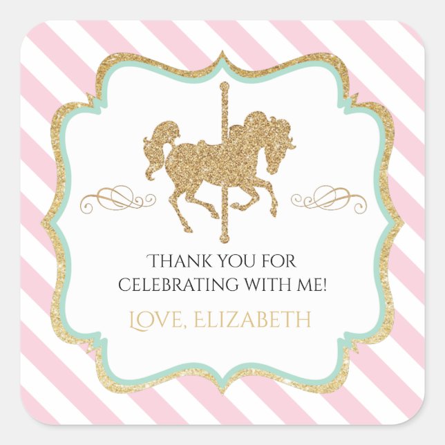 Pegatinas Carousel Favor (Anverso)