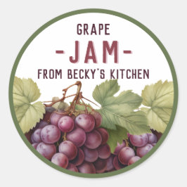 Pegatinas caseros de mermelada de uva roja