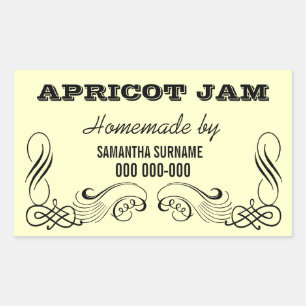 Pegatinas caseros de tarro de mermelada