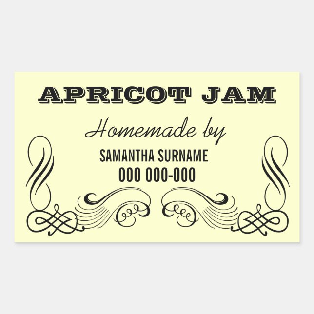 Pegatinas caseros de tarro de mermelada (Anverso)