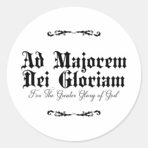 Pegatinas Católicas Ad Majorem Dei Gloriam 
