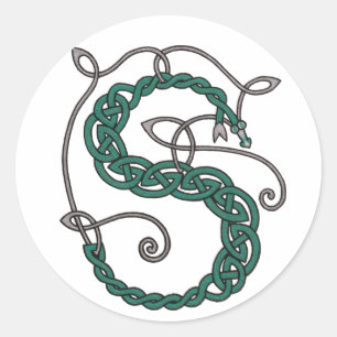 Pegatinas célticos de la letra S