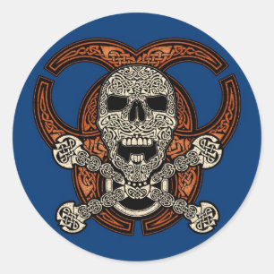 Pegatinas célticos del cráneo y del Biohazard
