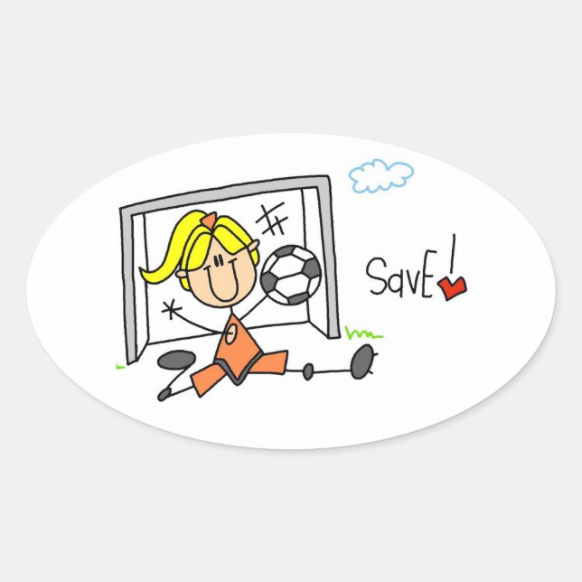 Pegatinas chicas de Soccer Goal Keeper (Anverso)