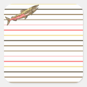 Pegatinas - Chinook Salmon a rayas