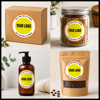 Pegatinas circulares personalizables para empresas