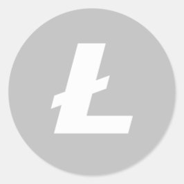 Pegatinas Clásicos de Litecoin LTC (hoja de 20)