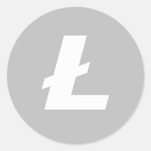Pegatinas clásicos de Litecoin LTC (hoja de 20)