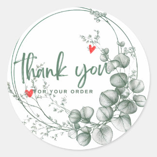 Pegatinas clásicos de redondeo, gracias por el ped