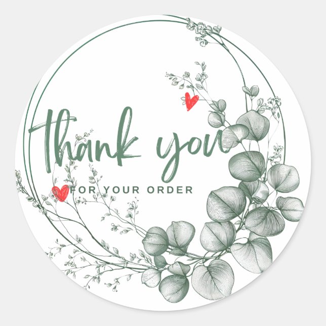 Pegatinas clásicos de redondeo, gracias por el ped (Anverso)