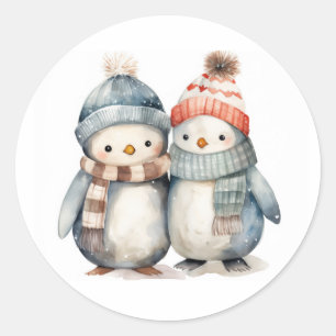 Pegatinas Clásicos de Winter Penguin