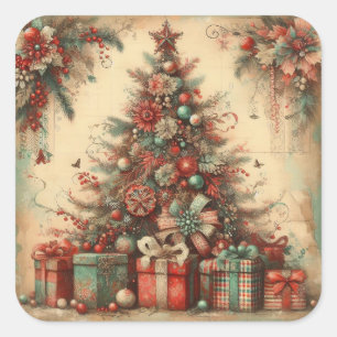 Pegatinas clásicos del árbol de Navidad