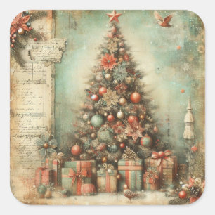 Pegatinas clásicos del árbol de Navidad