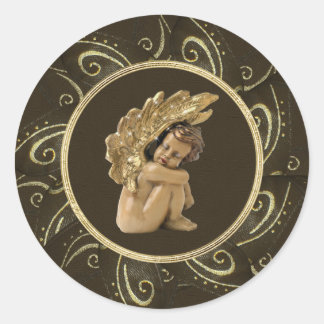 Pegatinas Classy Gold Vintage Angel & Sparkles