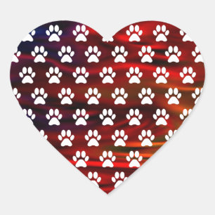 Pegatinas coloridos de impresión de traza de coraz