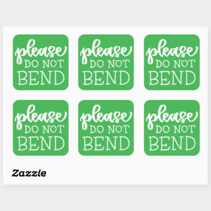 Pegatinas coloridos de "Please Do Not Bend" - 3 pu