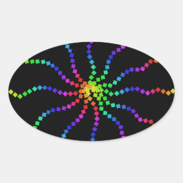 Pegatinas coloridos del arte pop del arco iris