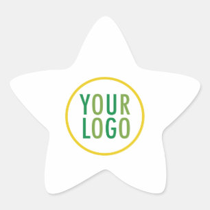 Pegatinas Comerciales con Forma de Estrella Logoti
