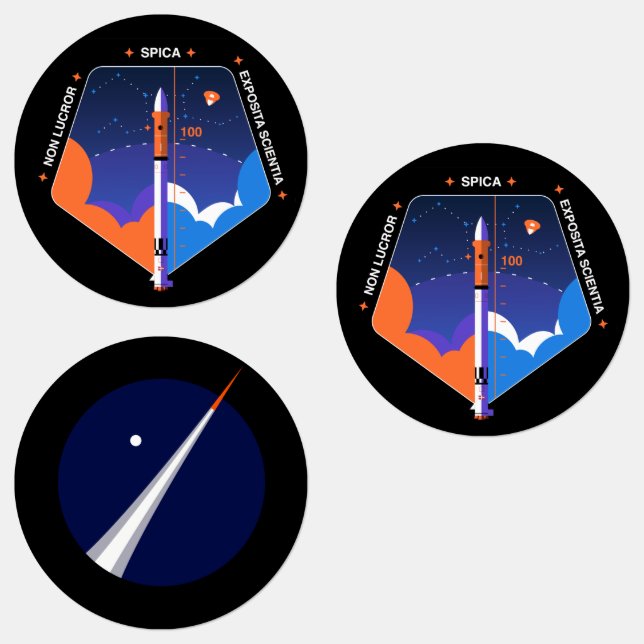 Pegatinas con copsub y Spica Mission Patch (Grupo)