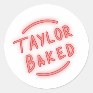 Pegatinas con el logotipo de Taylor Baked Neon