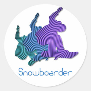 Pegatinas con el logotipo Snowboarder
