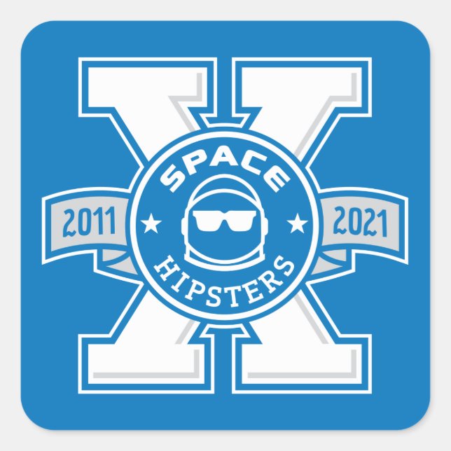 Pegatinas con el logotipo Space Hipsters® X (Anverso)
