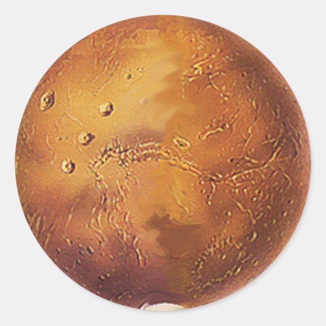 Pegatinas con el planeta Marte (Anverso)