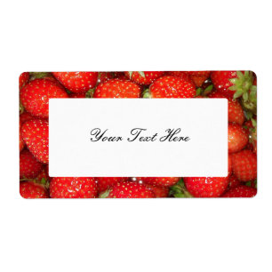 Pegatinas con etiqueta de mermelada de fresa