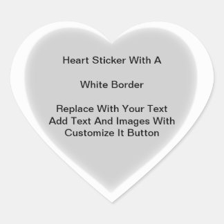 Pegatinas Con Forma De Corazón Con Borde Blanco En