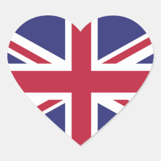 Pegatinas con forma de corazón de la bandera del R