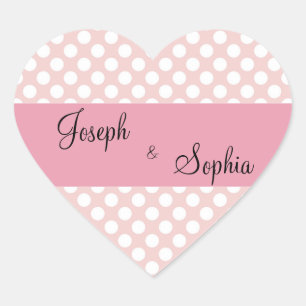 Pegatinas con forma de corazón para novios