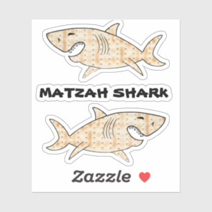 Pegatinas con forma Matzah Shark