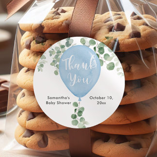 Pegatinas con globos de eucalipto de vegetación az