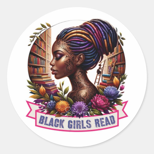 Pegatinas con logotipo de Black Girls Read – Vinil (Anverso)