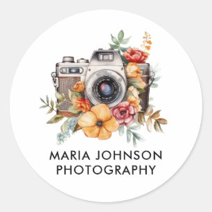 Pegatinas con logotipo de cámara fotográfica