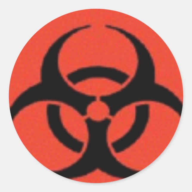 Pegatinas con logotipos de riesgo biológico (Anverso)