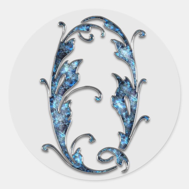 pegatinas con número de monograma 0 (Anverso)