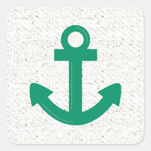 Pegatinas con problemas de ancla de un barco verde