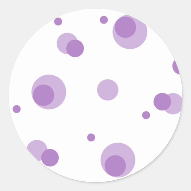 Pegatinas con puntos de polka morado (Anverso)